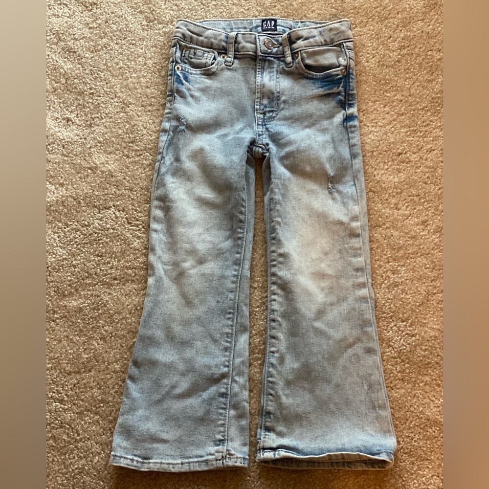 GAP Denim Girls 70s Flare Light Blue Jeans size 5